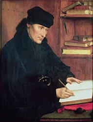 Porträtt av Erasmus av Rotterdam (1466-1536)